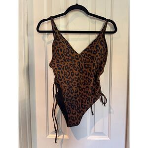 Kendall + Kylie x REVOLVE Leopard Print One-Piece Swimsuit M
